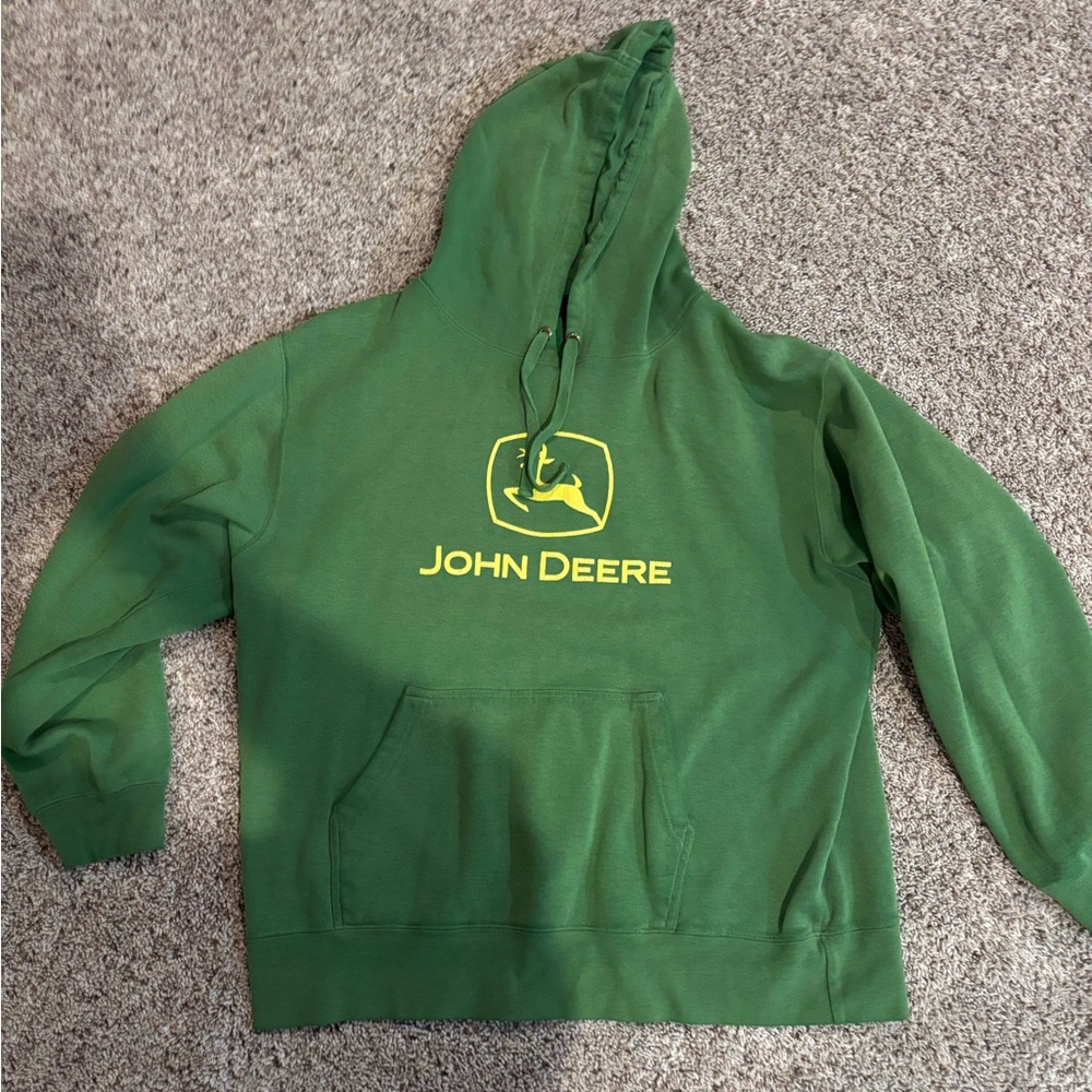 John Deere Green Hoodie with Logo